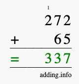 Calculate 272 plus 65 using long addition Calculate 272 + 65 using long addition