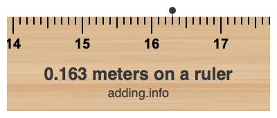 0.163 meters on a ruler