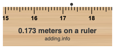 0.173 meters on a ruler