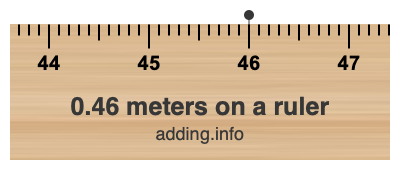 0.46 meters on a ruler