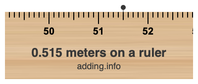 0.515 meters on a ruler