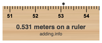 0.531 meters on a ruler