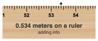 0.534 meters on a ruler