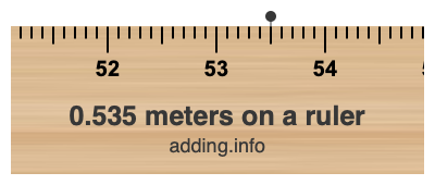 0.535 meters on a ruler