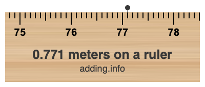 0.771 meters on a ruler