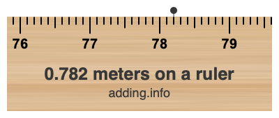 0.782 meters on a ruler