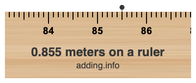 0.855 meters on a ruler