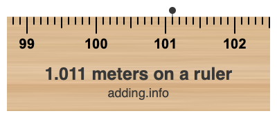 1.011 meters on a ruler