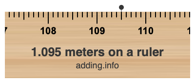 1.095 meters on a ruler