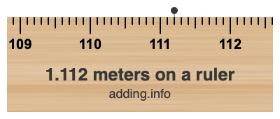 1.112 meters on a ruler