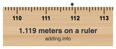 1.119 meters on a ruler