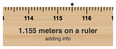1.155 meters on a ruler