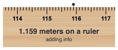 1.159 meters on a ruler