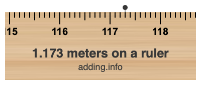 1.173 meters on a ruler