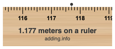 1.177 meters on a ruler