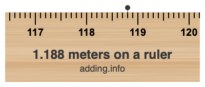 1.188 meters on a ruler
