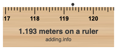 1.193 meters on a ruler 1.193 meters on a ruler