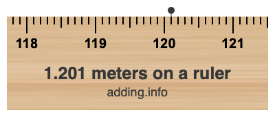 1.201 meters on a ruler 1.201 meters on a ruler