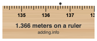 1.366 meters on a ruler