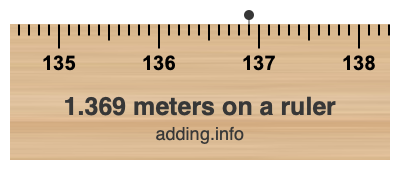 1.369 meters on a ruler