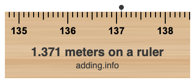 1.371 meters on a ruler