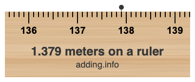 1.379 meters on a ruler