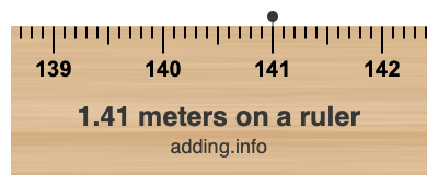 1.41 meters on a ruler