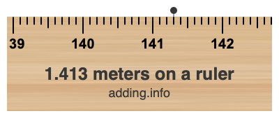 1.413 meters on a ruler