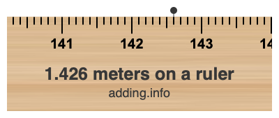 1.426 meters on a ruler