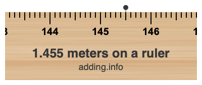 1.455 meters on a ruler