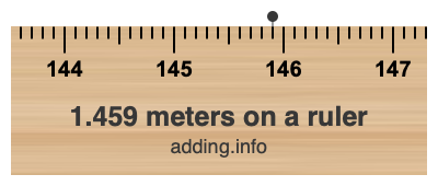 1.459 meters on a ruler