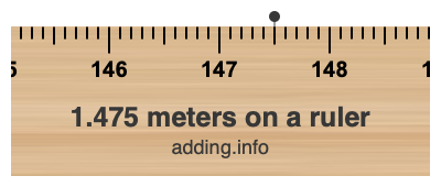 1.475 meters on a ruler