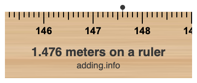 1.476 meters on a ruler