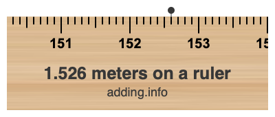 1.526 meters on a ruler