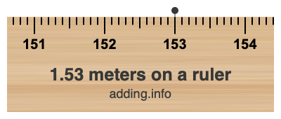 1.53 meters on a ruler