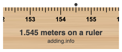 1.545 meters on a ruler