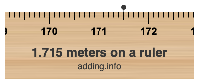 1.715 meters on a ruler