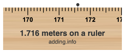 1.716 meters on a ruler