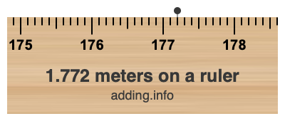 1.772 meters on a ruler