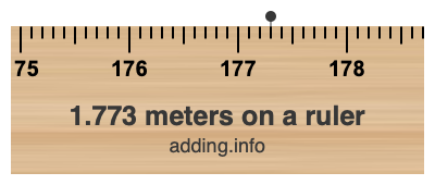 1.773 meters on a ruler