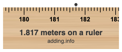 1.817 meters on a ruler