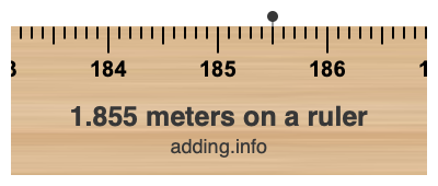 1.855 meters on a ruler