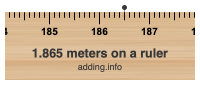 1.865 meters on a ruler