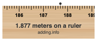1.877 meters on a ruler 1.877 meters on a ruler