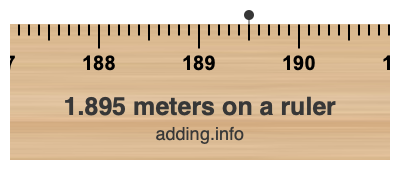 1.895 meters on a ruler 1.895 meters on a ruler