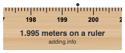 1.995 meters on a ruler 1.995 meters on a ruler