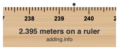 2.395 meters on a ruler