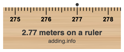2.77 meters on a ruler