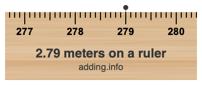 2.79 meters on a ruler
