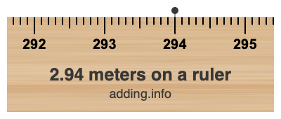 2.94 meters on a ruler
